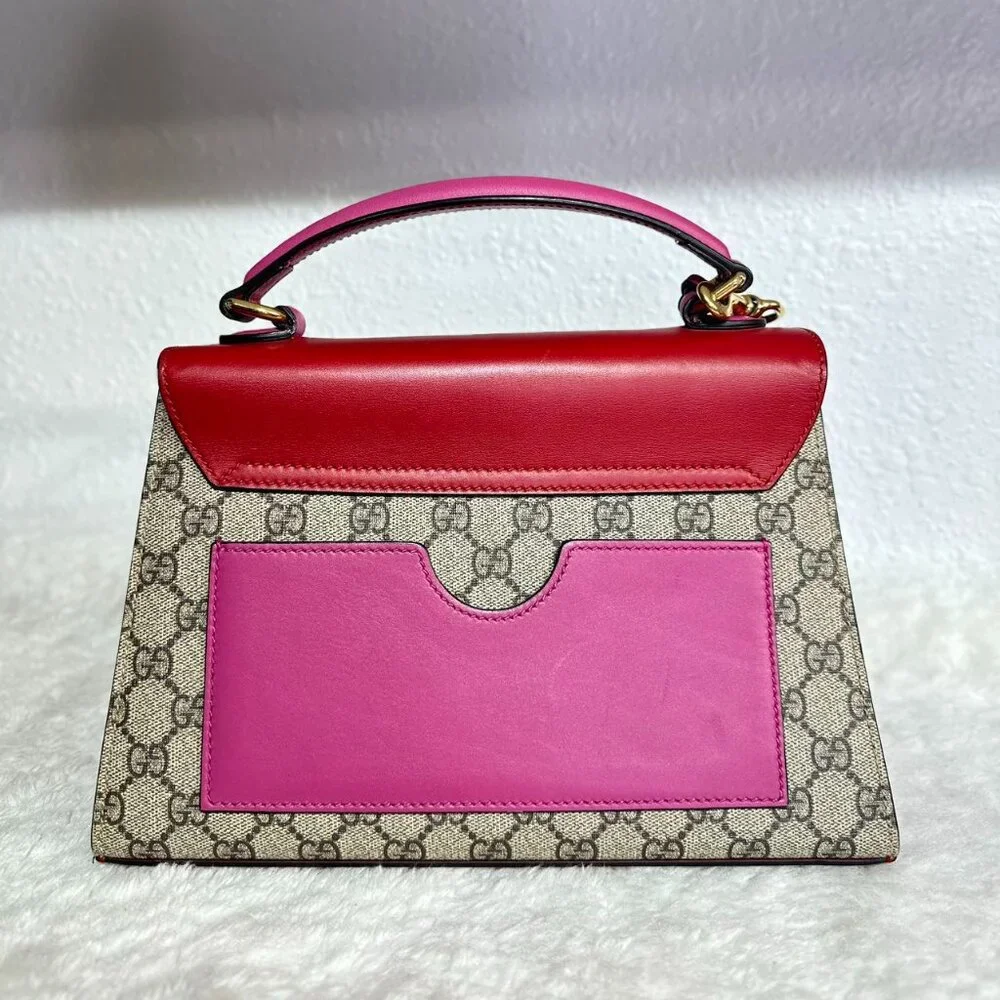Gucci GG Logo Supreme With Top Handle Padlock Shoulder Bag Crossbody - Picture 2 of 9